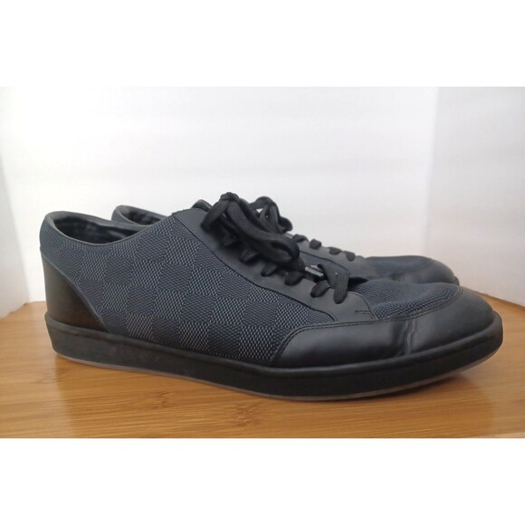 Louis Vuitton Offshore Damier Graphite Check Black Sneakers 8.5 LV or 9.5 US - Picture 3 of 16
